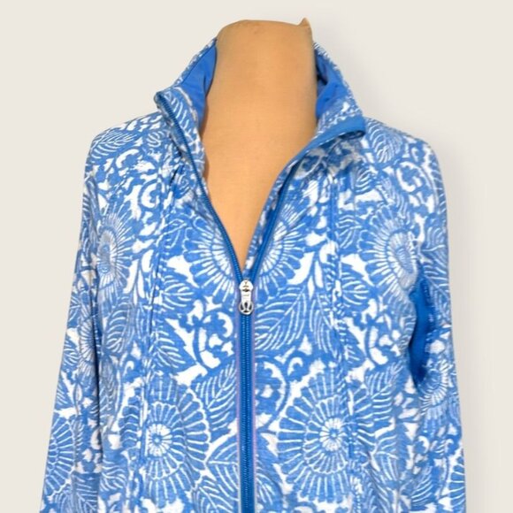 Lululemon Run: Travel To Track Jacket 10 Peplum Beach Floral White Windbreaker - Picture 5 of 9